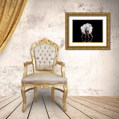 Dance Gold Ornate Wood Framed Art Print with Double Matting by Natalia