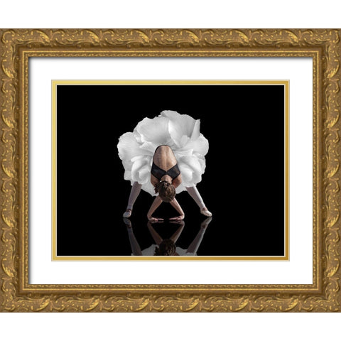 Dance Gold Ornate Wood Framed Art Print with Double Matting by Natalia