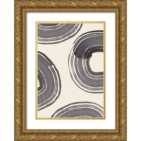 Rings of Life Gold Ornate Wood Framed Art Print with Double Matting by Artographie Studio
