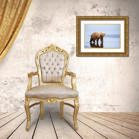 The Bear Walk Gold Ornate Wood Framed Art Print with Double Matting by Doyle, Renee