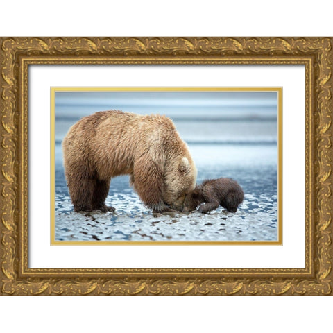 Tender Teaching Gold Ornate Wood Framed Art Print with Double Matting by Doyle, Renee