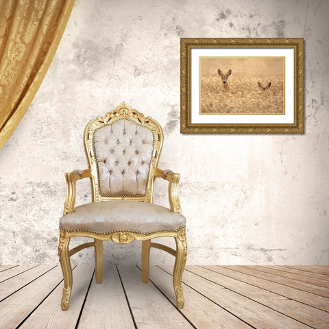 Mother with child Gold Ornate Wood Framed Art Print with Double Matting by Wallberg, Allan