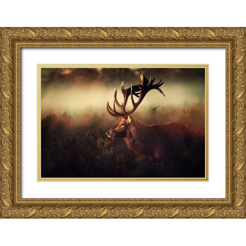 King Gold Ornate Wood Framed Art Print with Double Matting by Fabrowski, Robert