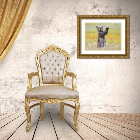 A little conductor Gold Ornate Wood Framed Art Print with Double Matting by Hao Jiang,