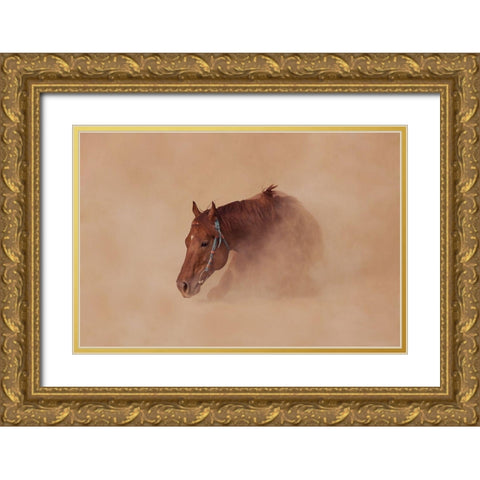 Joyous Gold Ornate Wood Framed Art Print with Double Matting by Sabharwal, Vishal