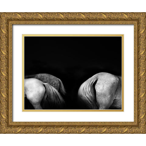 Tail ends Gold Ornate Wood Framed Art Print with Double Matting by Wride, Linda