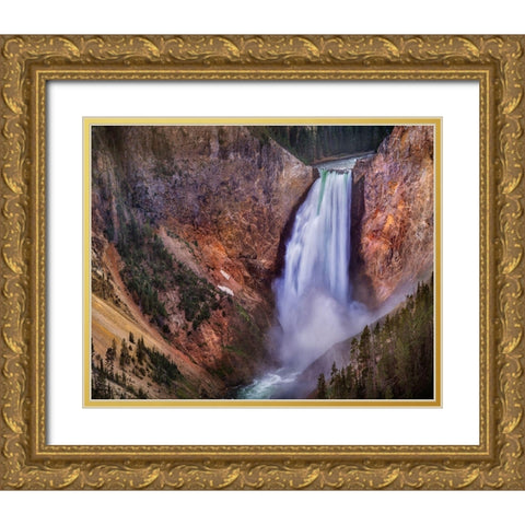 Lower Falls Grand Canyon Gold Ornate Wood Framed Art Print with Double Matting by Palacios, Ignacio