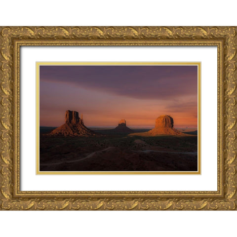Marlboro country Gold Ornate Wood Framed Art Print with Double Matting by Markovic, Branko