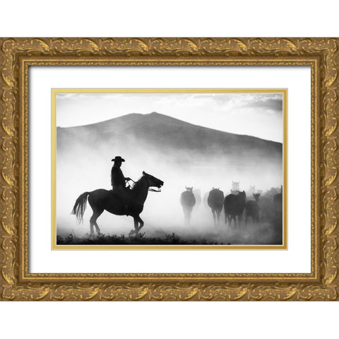 His Territory Gold Ornate Wood Framed Art Print with Double Matting by Pancareken, Yavuz