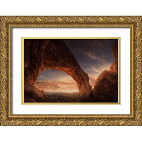 A window to the north Gold Ornate Wood Framed Art Print with Double Matting by Pablo, Juan de