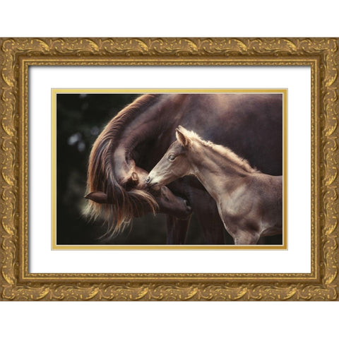 The Bond Gold Ornate Wood Framed Art Print with Double Matting by Willers, Heike