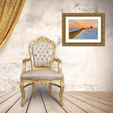 Sail to the Sun Gold Ornate Wood Framed Art Print with Double Matting by Fan, John