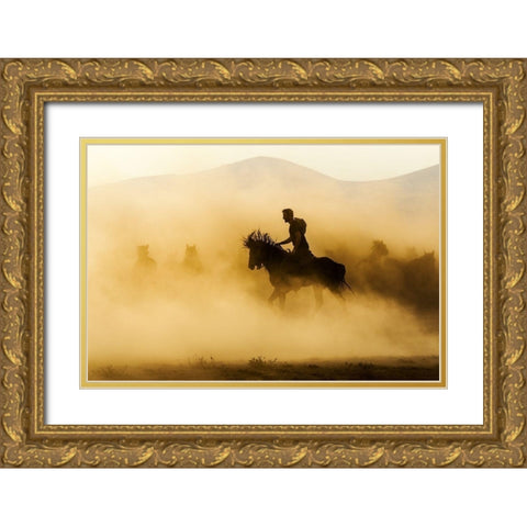 Outlaw Gold Ornate Wood Framed Art Print with Double Matting by Bagci, Emir