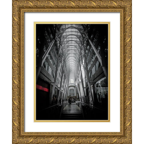 Allen Lambert Galleria Toronto Color Gold Ornate Wood Framed Art Print with Double Matting by Carson, Brian