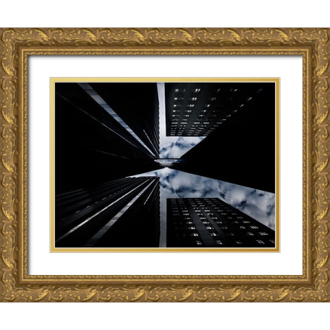 Bay Street Vertical No 2 Gold Ornate Wood Framed Art Print with Double Matting by Carson, Brian