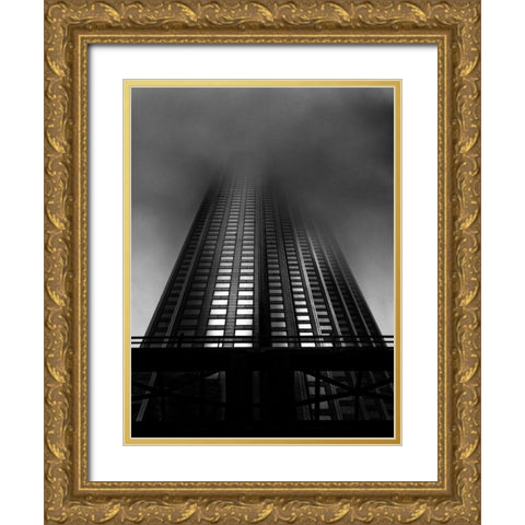 Downtown Toronto Fogfest No 11 Gold Ornate Wood Framed Art Print with Double Matting by Carson, Brian