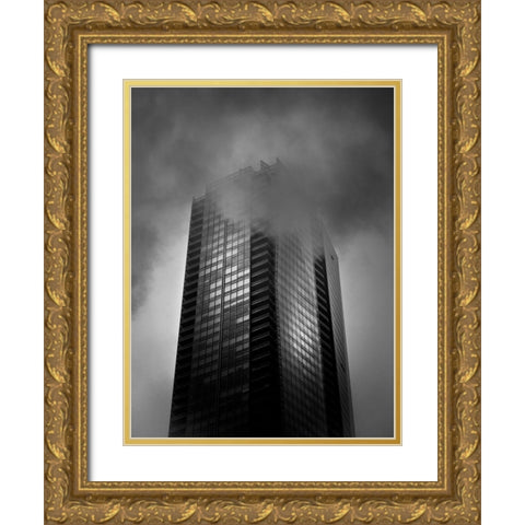 Downtown Toronto Fogfest No 24 Gold Ornate Wood Framed Art Print with Double Matting by Carson, Brian