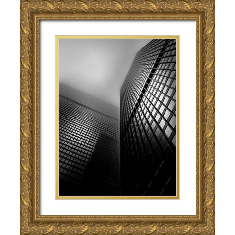 Downtown Toronto Fogfest No 27 Gold Ornate Wood Framed Art Print with Double Matting by Carson, Brian