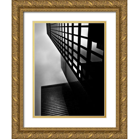Downtown Toronto Fogfest No 31 Gold Ornate Wood Framed Art Print with Double Matting by Carson, Brian