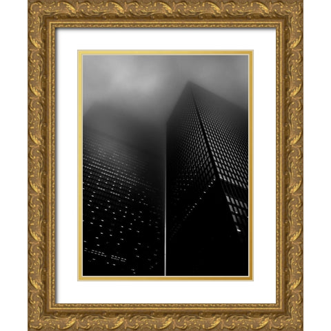 Downtown Toronto Fogfest No 40 Gold Ornate Wood Framed Art Print with Double Matting by Carson, Brian