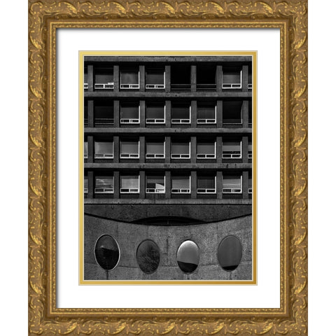 Geometry No 4 Gold Ornate Wood Framed Art Print with Double Matting by Carson, Brian