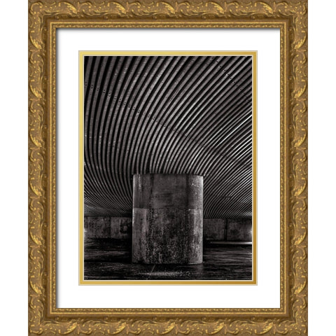 Geometry No 5 Gold Ornate Wood Framed Art Print with Double Matting by Carson, Brian