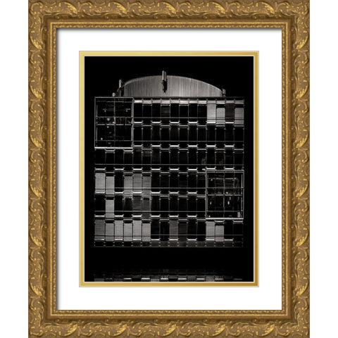 Geometry No 10 Gold Ornate Wood Framed Art Print with Double Matting by Carson, Brian