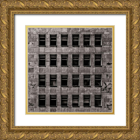 Geometry No 12 Gold Ornate Wood Framed Art Print with Double Matting by Carson, Brian