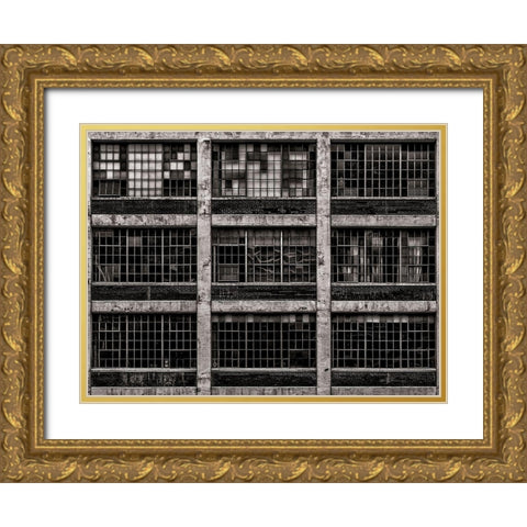 Geometry No 15 Gold Ornate Wood Framed Art Print with Double Matting by Carson, Brian