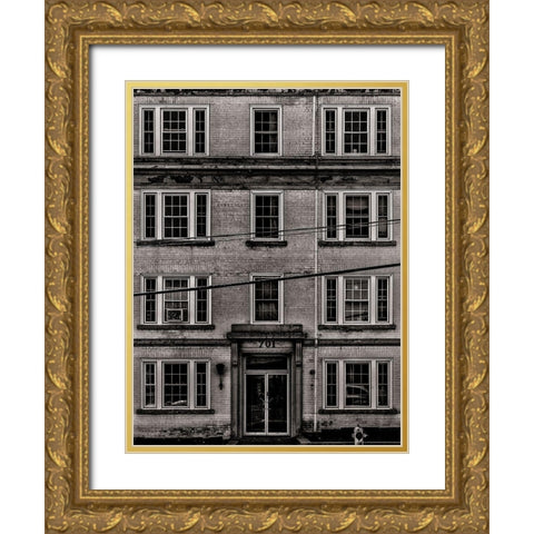 Geometry No 18 Gold Ornate Wood Framed Art Print with Double Matting by Carson, Brian