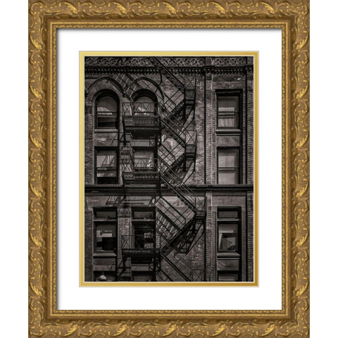 Gooderham Flatiron Building Toronto No 4 Gold Ornate Wood Framed Art Print with Double Matting by Carson, Brian