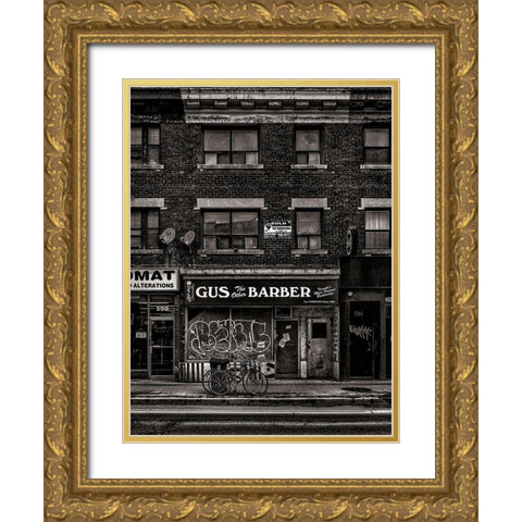 Gus the Other Barber Gold Ornate Wood Framed Art Print with Double Matting by Carson, Brian