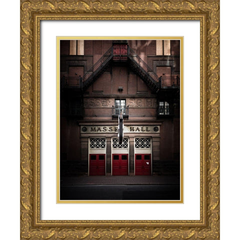 Massey Hall No 1 Color Gold Ornate Wood Framed Art Print with Double Matting by Carson, Brian