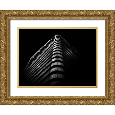 Dundas Street Toronto No 3 Gold Ornate Wood Framed Art Print with Double Matting by Carson, Brian