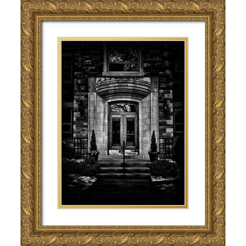 Glen Elm Avenue Toronto Gold Ornate Wood Framed Art Print with Double Matting by Carson, Brian