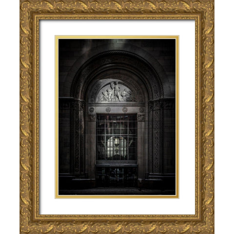 King Street Toronto No 2 Color Gold Ornate Wood Framed Art Print with Double Matting by Carson, Brian