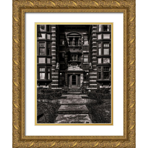 Charles Street Toronto Gold Ornate Wood Framed Art Print with Double Matting by Carson, Brian