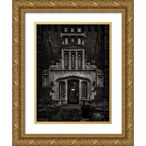 Foxbar Road Toronto Black and White Gold Ornate Wood Framed Art Print with Double Matting by Carson, Brian