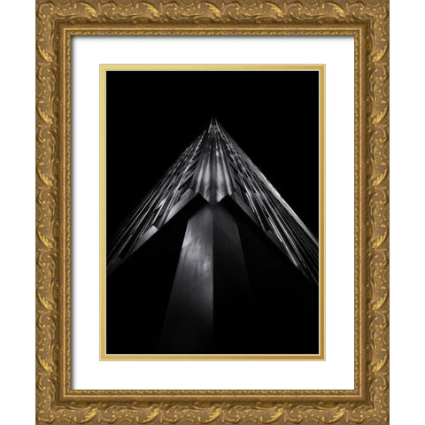 King Street Toronto No 77 Gold Ornate Wood Framed Art Print with Double Matting by Carson, Brian