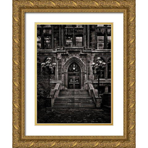 Wellesley Street Toronto No 992 Gold Ornate Wood Framed Art Print with Double Matting by Carson, Brian