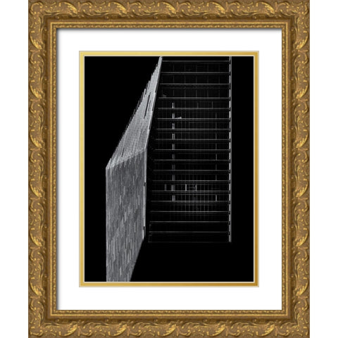 Adelaide Street Tower Toronto Gold Ornate Wood Framed Art Print with Double Matting by Carson, Brian