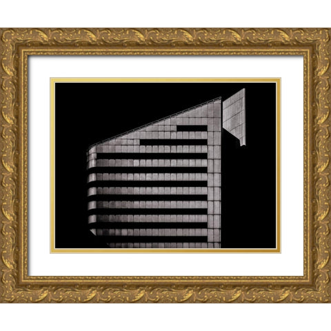 Front Street Toronto No 123 Gold Ornate Wood Framed Art Print with Double Matting by Carson, Brian
