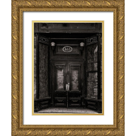 King Street Toronto No 185 Gold Ornate Wood Framed Art Print with Double Matting by Carson, Brian