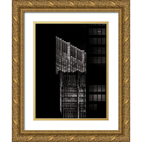 Bay Street North Tower Toronto No 2004 Gold Ornate Wood Framed Art Print with Double Matting by Carson, Brian