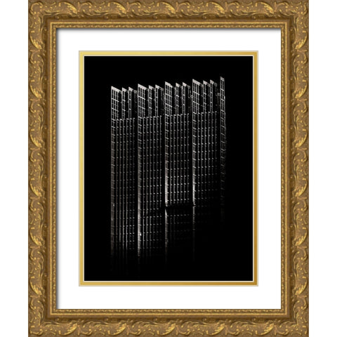 Bay Street South Tower Toronto No 2007 Gold Ornate Wood Framed Art Print with Double Matting by Carson, Brian