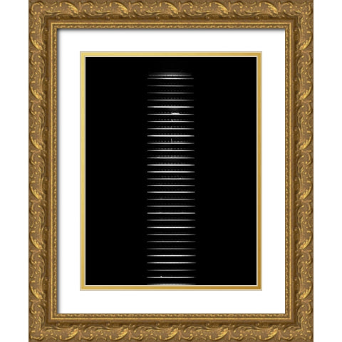 King Street Toronto No 2244 Gold Ornate Wood Framed Art Print with Double Matting by Carson, Brian