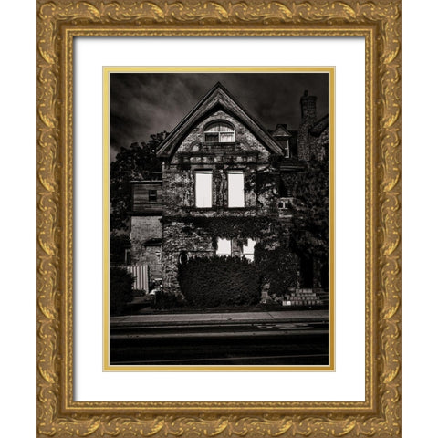 Sherbour Street Toronto No 306 Gold Ornate Wood Framed Art Print with Double Matting by Carson, Brian