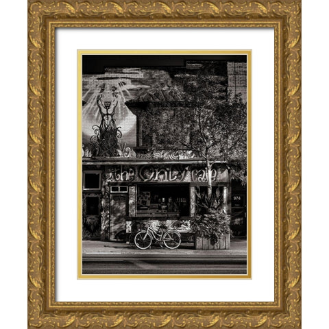 Danforth Avenue Toronto No 972 Gold Ornate Wood Framed Art Print with Double Matting by Carson, Brian