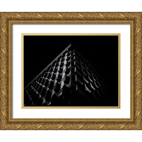 Yonge Street Toronto No 1867 Gold Ornate Wood Framed Art Print with Double Matting by Carson, Brian