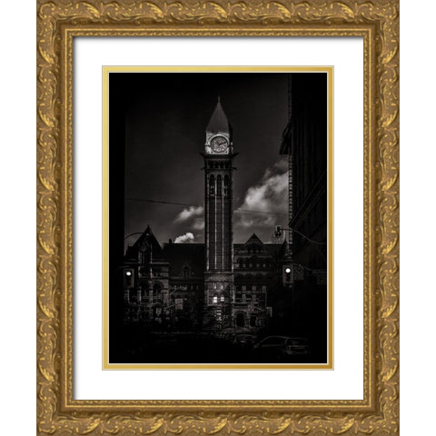 Old City Hall Toronto No 5 Gold Ornate Wood Framed Art Print with Double Matting by Carson, Brian